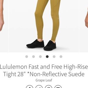 Lululemon sz 6 Fast And Free 25” tight Grapeleaf